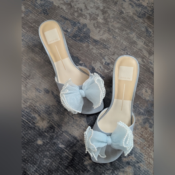 Elegant Blue Bow Women's Shoes - Picture 4 of 5